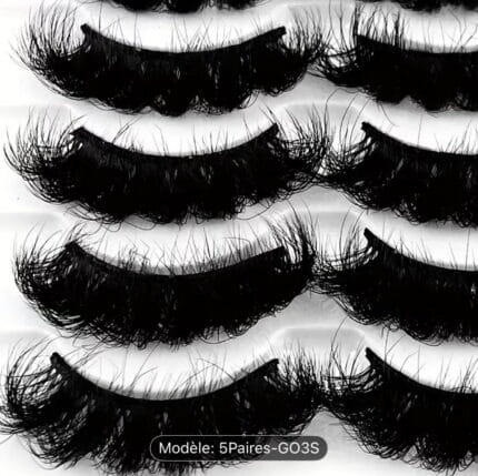 5 paires faux cils
