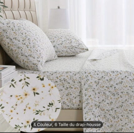 Draps 3 pièces double lit